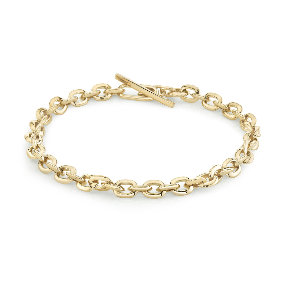 Lizzie Mandler Xs Knife-Edge Link Bracelet In Yellow Gold