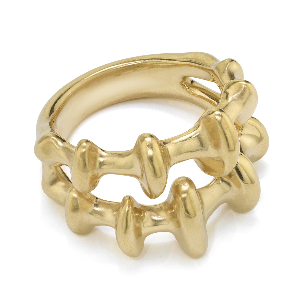 Vram Chrona Ring In Yellow Gold, Size 6.5