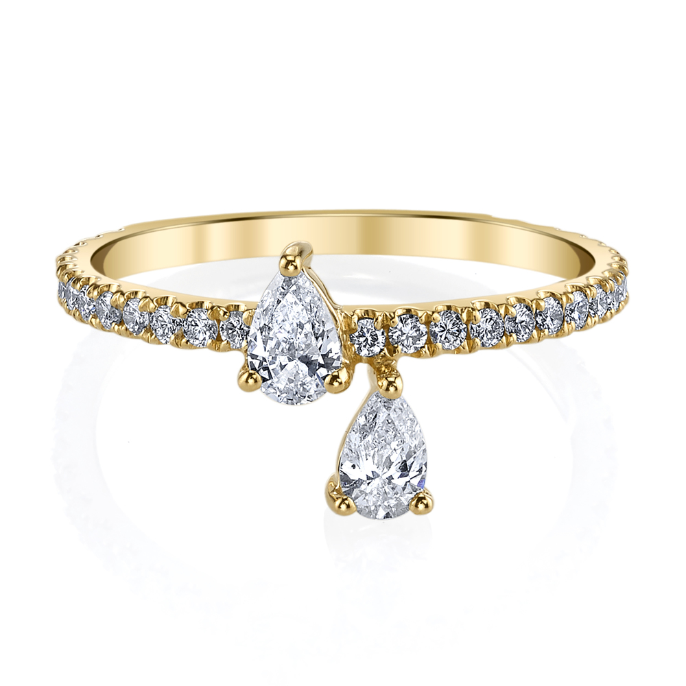 Anita Ko 18-Karat Yellow Gold Princess Eternity Ring In Yellow Gold/White Diamonds, Size 6
