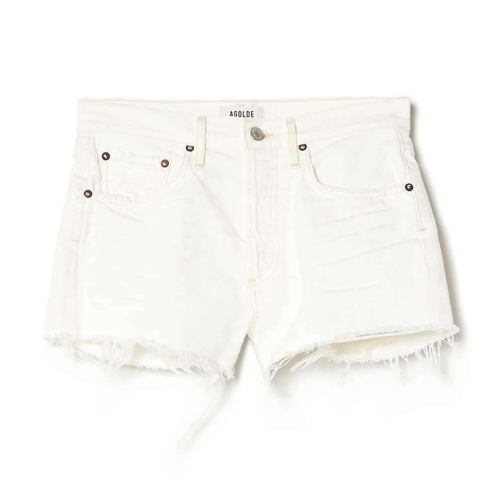 Agolde Parker Shorts In Platinum, Size 30