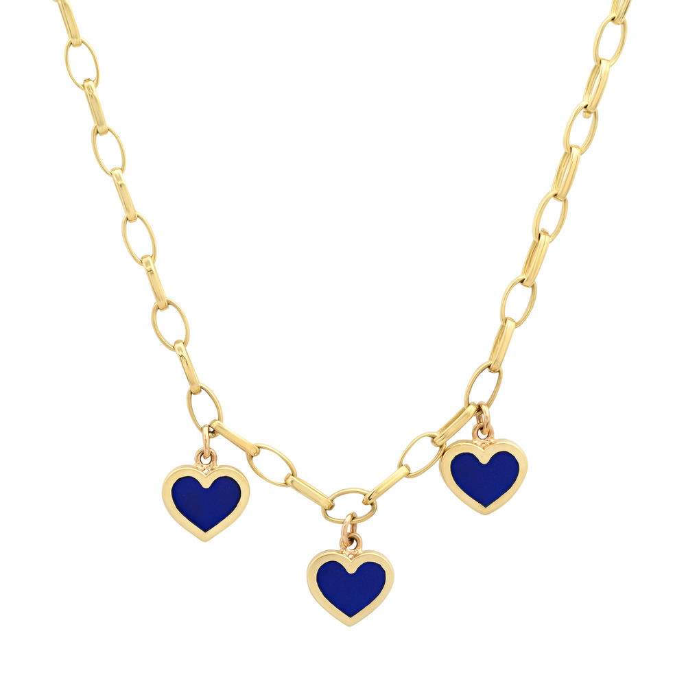Jennifer Meyer Edith Necklace With Lapis Drops In Yellow Gold/Lapis