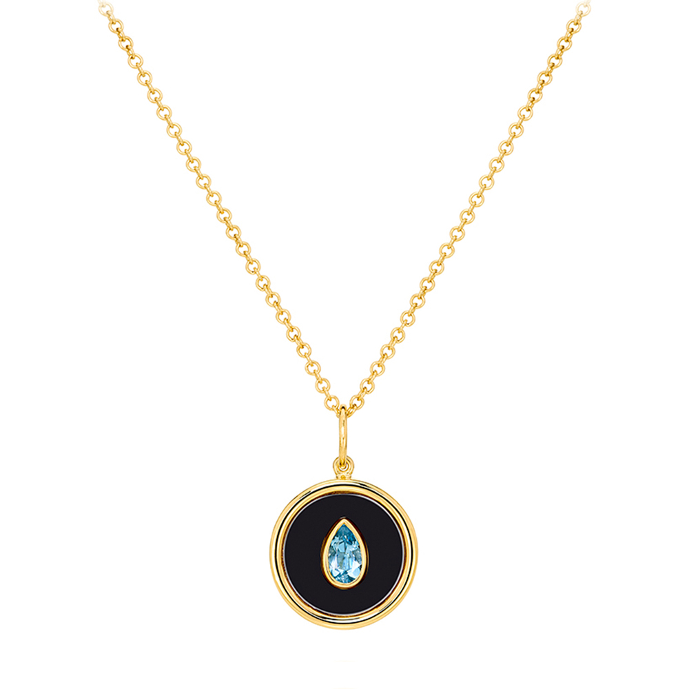 Sauer Birthstone Necklace In Gold