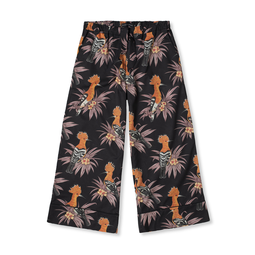 Desmond And Dempsey Wide-leg Trousers In Lowland Rainforest,pink | ModeSens