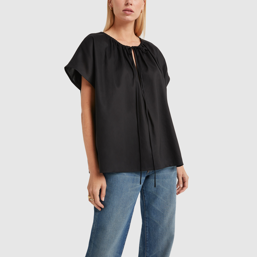 Totême Tie-fastening Oversized Blouse In Black