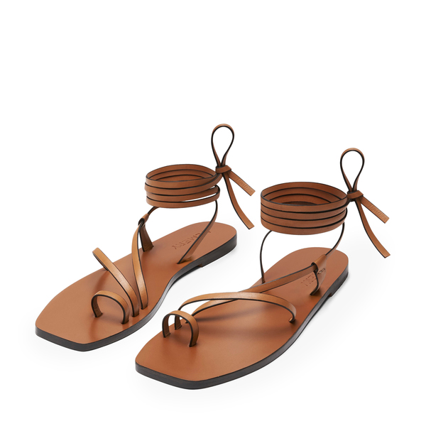 a emery beau flat ankle wrap sandals