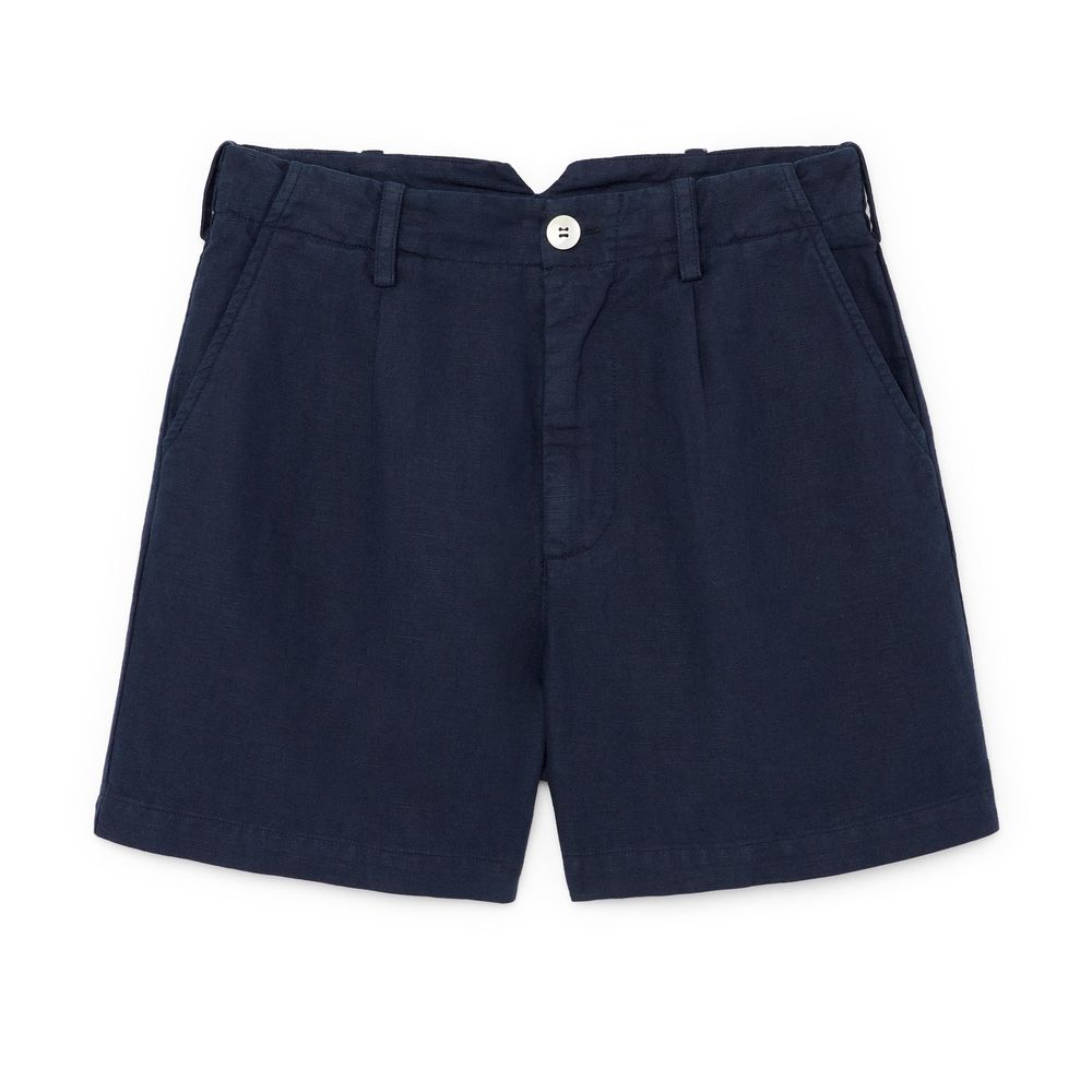 Alex Mill Boy Short In Oxford Linen In Navy, Size 2