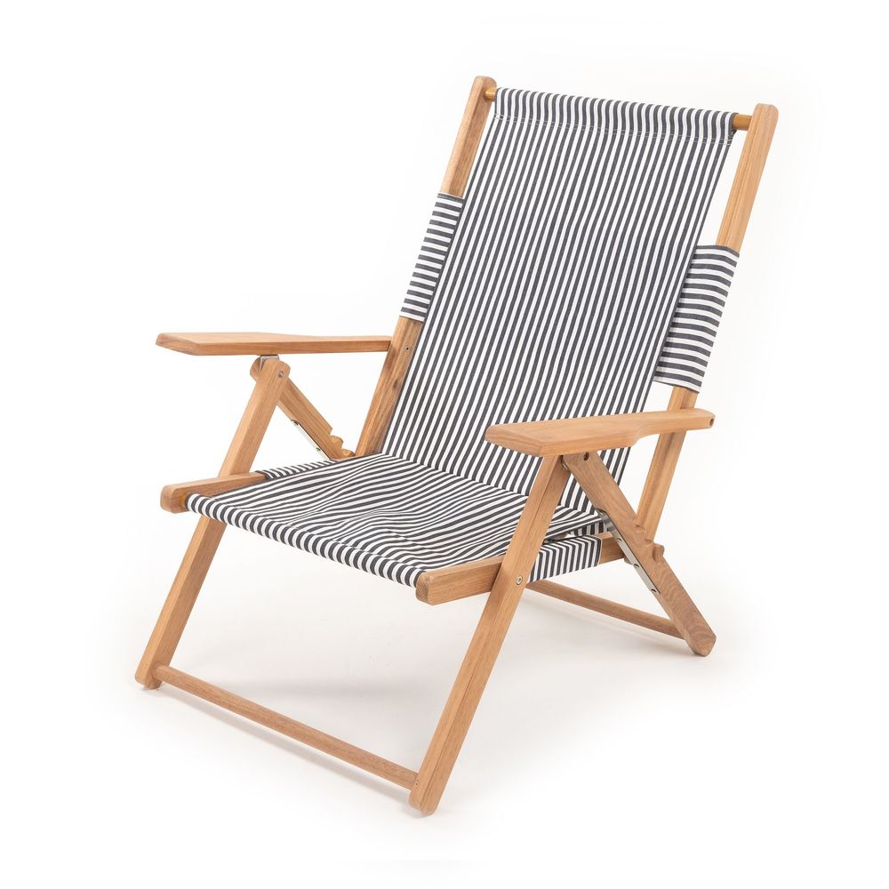 Business & Pleasure Co. The Tommy Chair Stripe In Laurens Navy Stripe