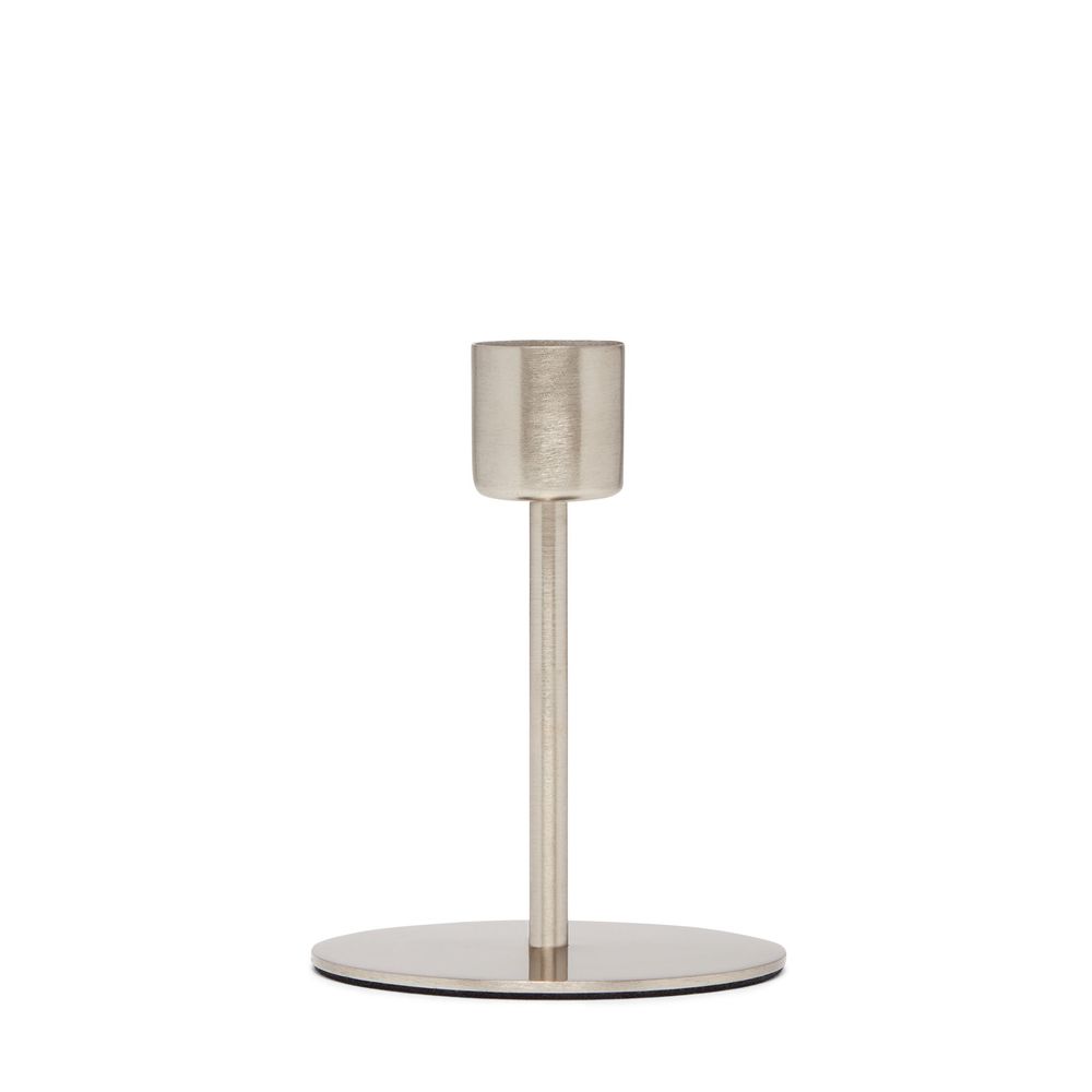 goop x Social Studies Brushed Silver Taper Holder Medium 4" goop