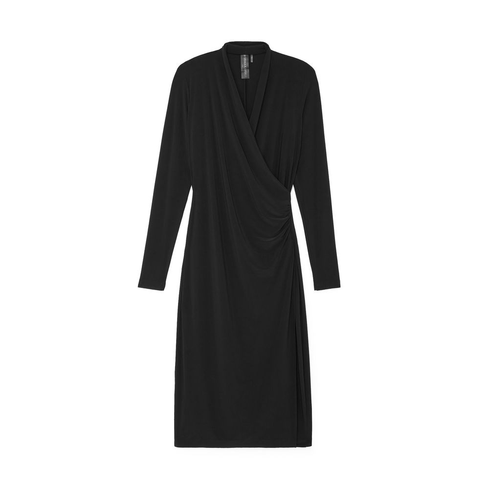 Norma Kamali Long Sleeve Side Drape Gown | goop