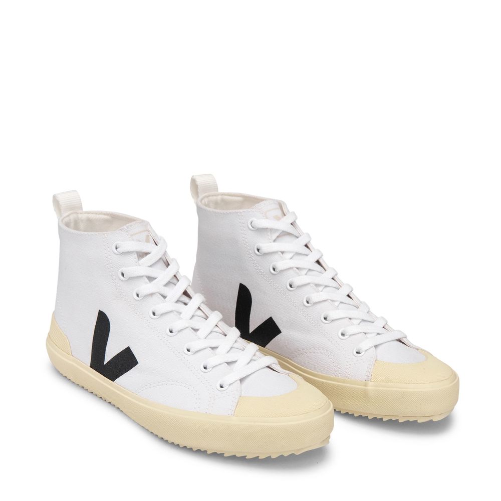 Veja Nova High-top Sneakers In White,black,butter Sole