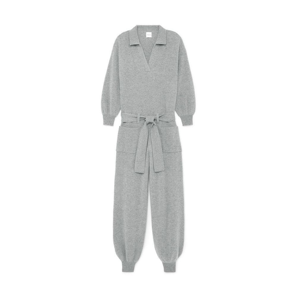 Madeleine Thompson Morzine Jumpsuit In Light Grey, Large