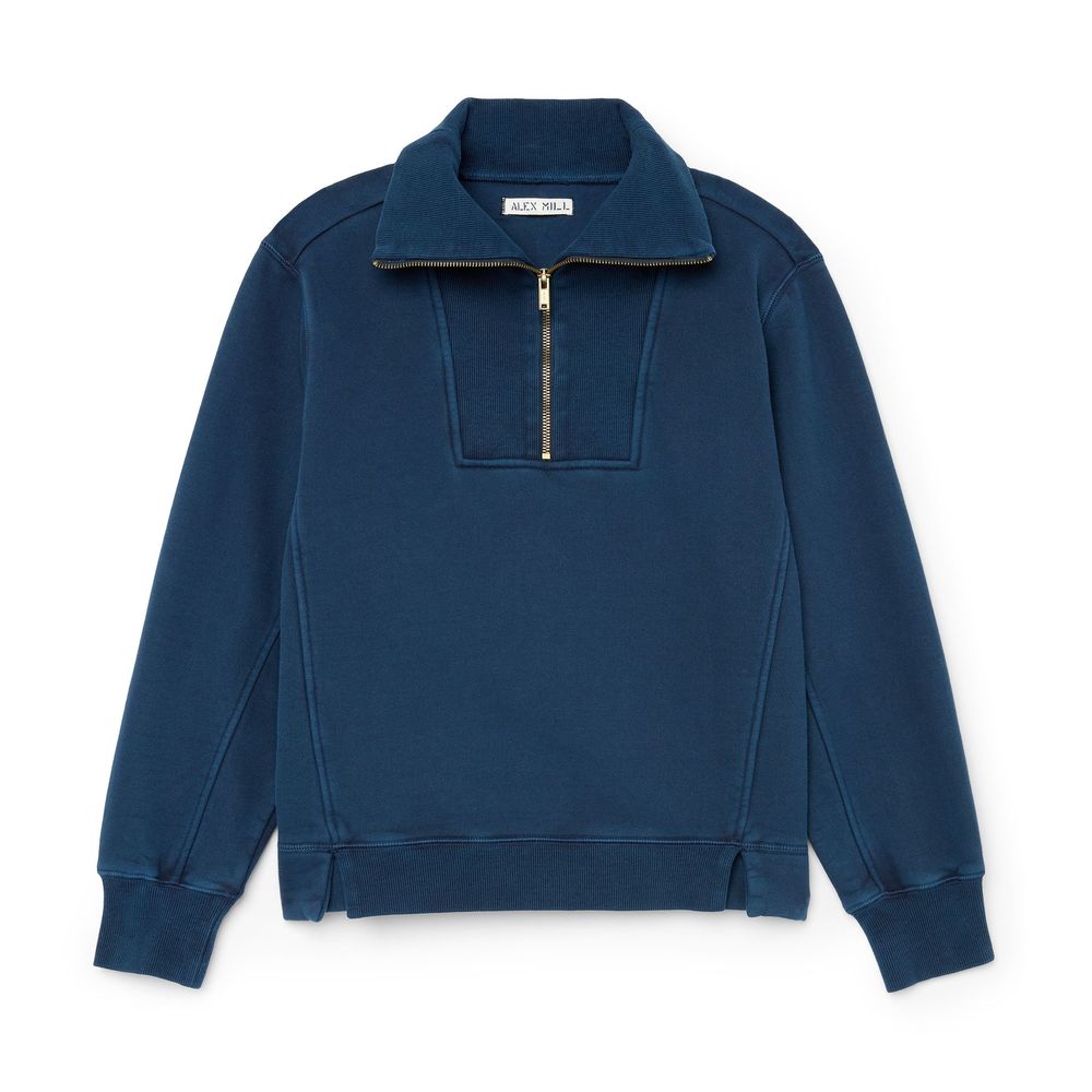 navy blue fleece pullover