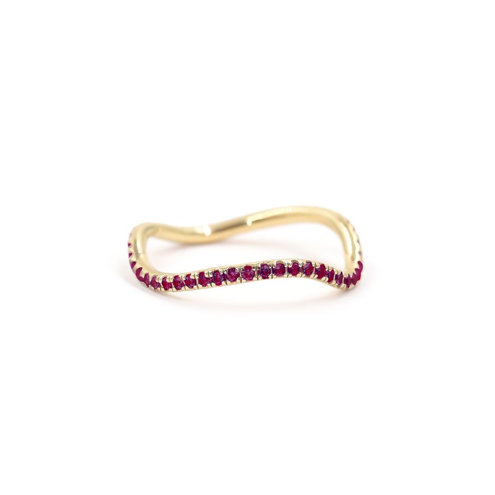 Bondeye Jewelry Birthstone Wave Ring In Garnet, Size 7