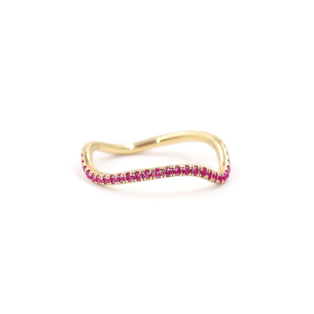 Bondeye Jewelry Birthstone Wave Ring In Ruby, Size 5