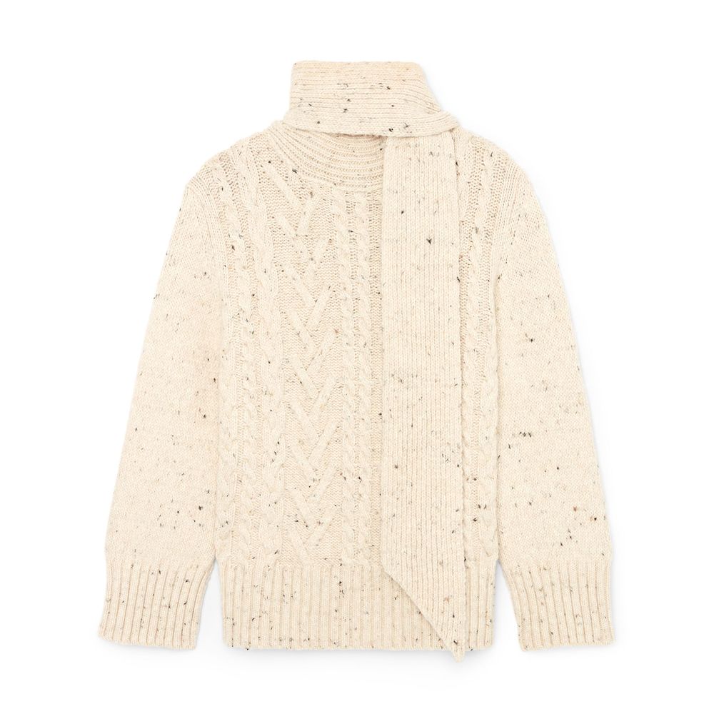 Ganni Cable Knit Pullover Sweater | goop
