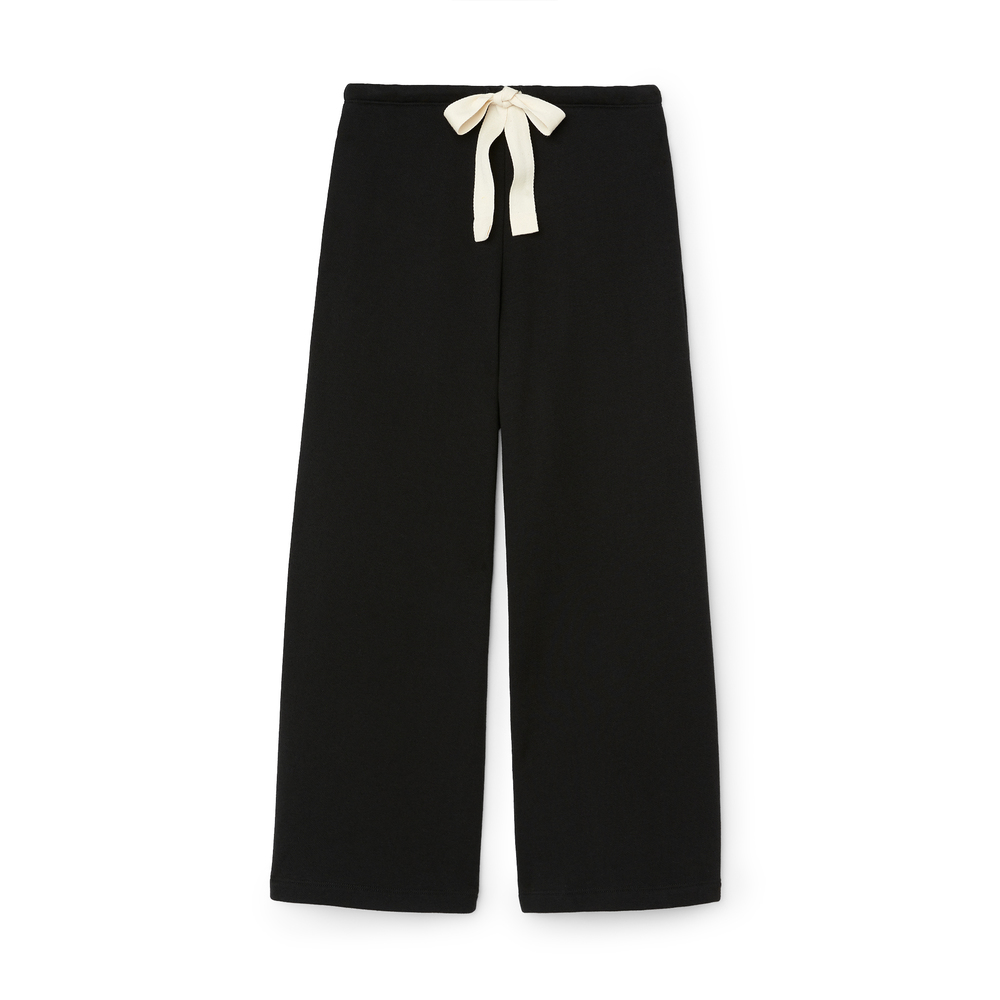 G. Label By Goop Guadalupe Culotte Sweats In Black, Large