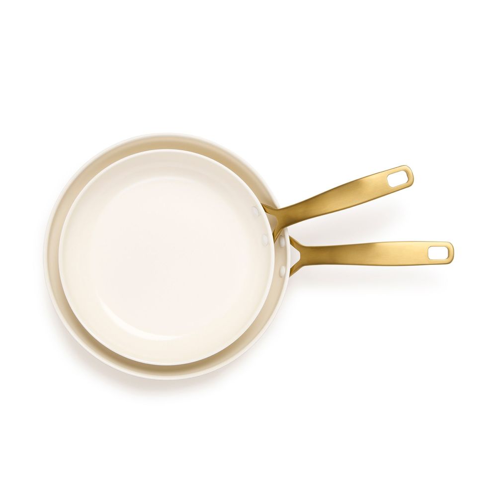 Goop Home 10 & 12 Fry Pan Set In Cream White