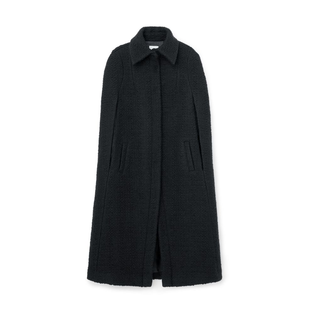 Women`s Winter Wool Cashmere Wrap Coat with Large Collar De La Creme 