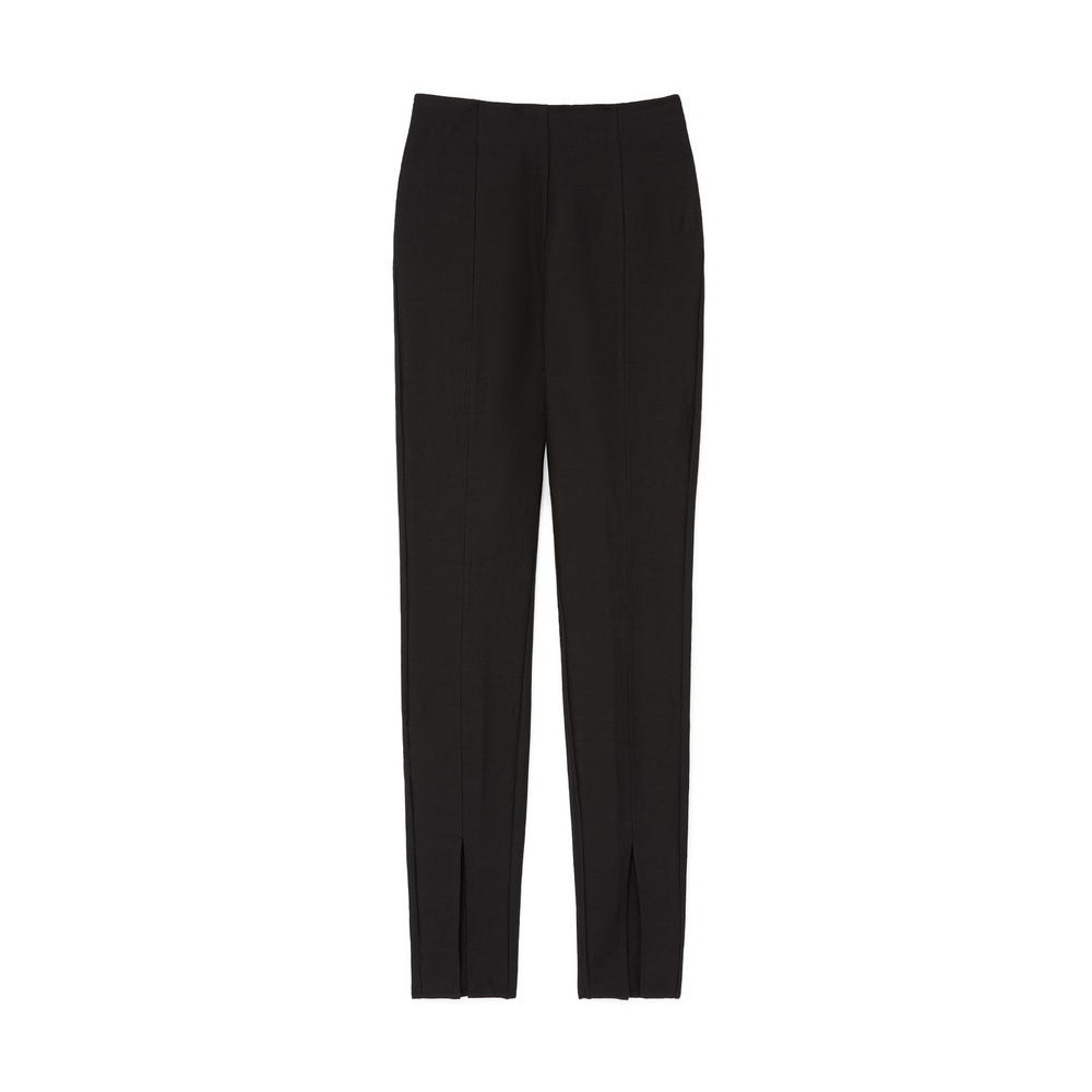 Toteme Skinny-Slit Trousers In Black, Size FR 40
