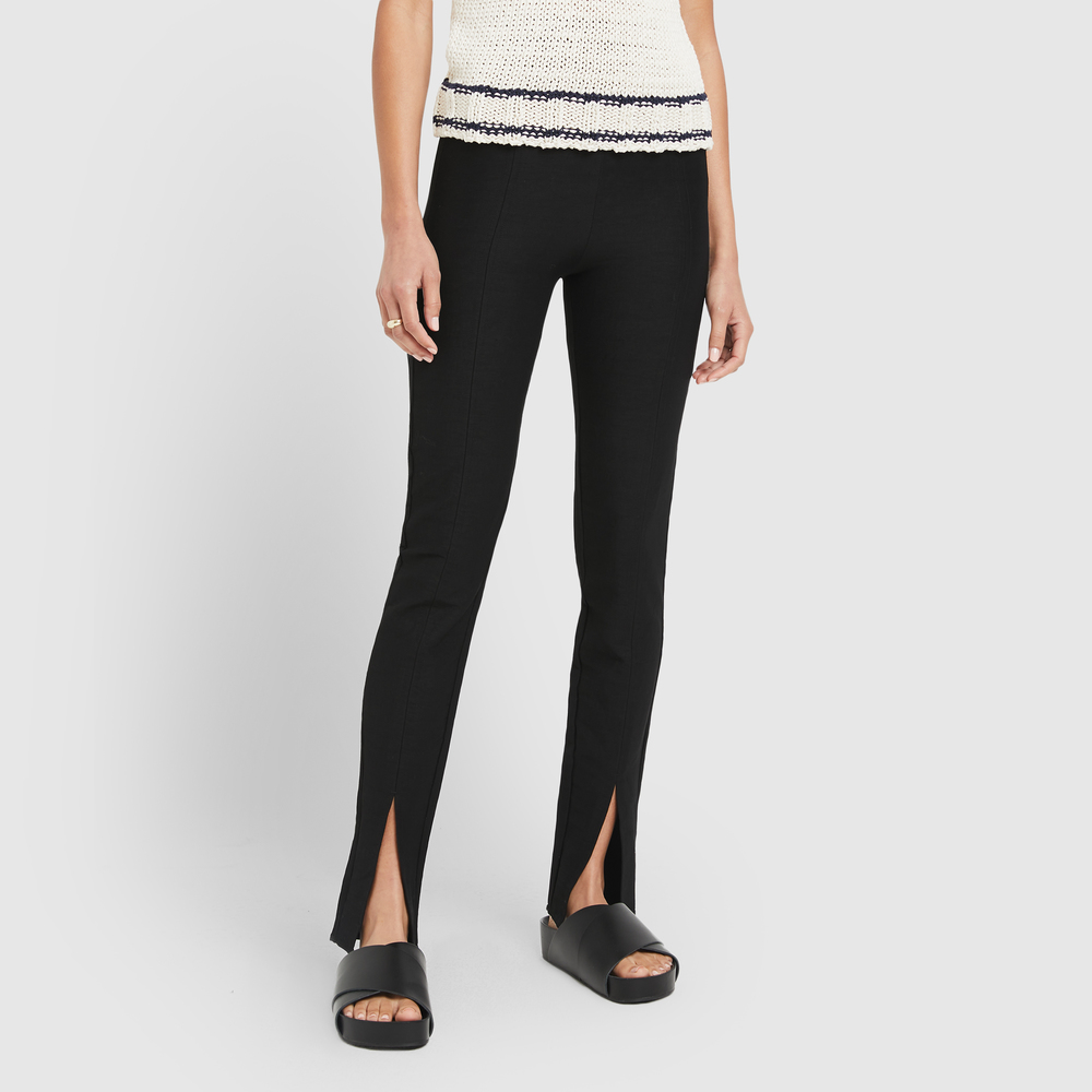 Toteme Skinny-Slit Trousers In Black, Size FR 38