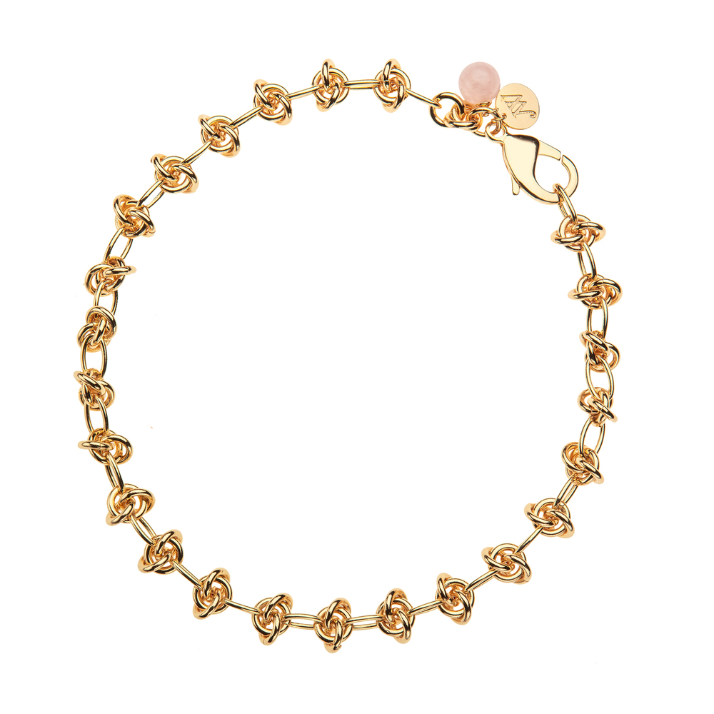 Jane Win In A Knot Chain Necklace In 14k Gold Plated Brass