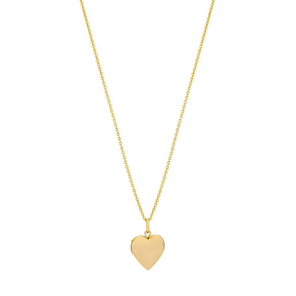 Sarah Chloe Charli Mini Heart Locket Necklace In Gold Plated