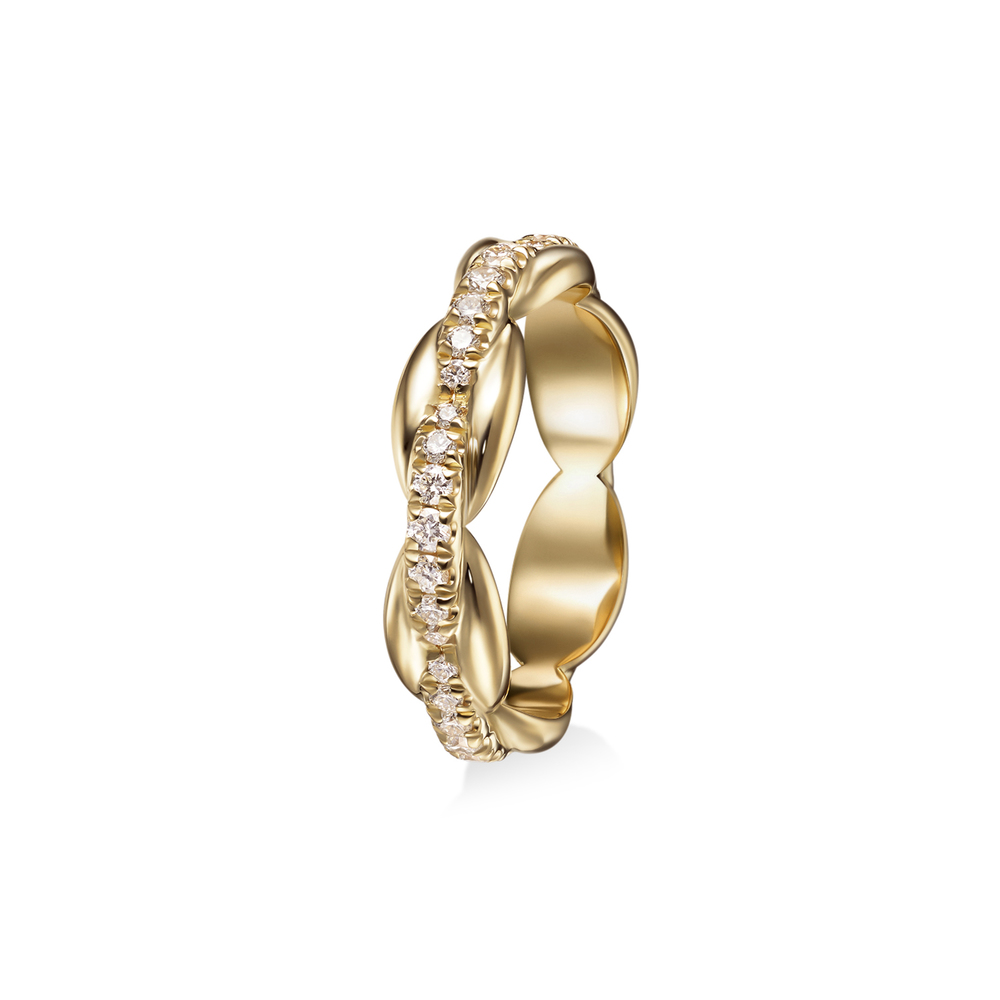 Shop Melissa Kaye Ada Ring In Yellow Gold,white Diamonds