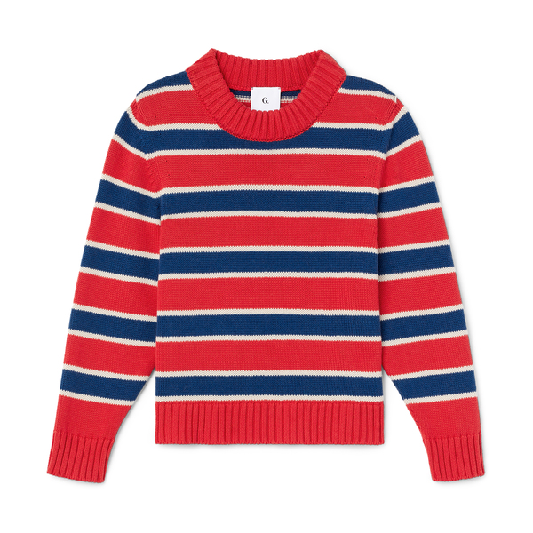 Blue white red on sale sweater