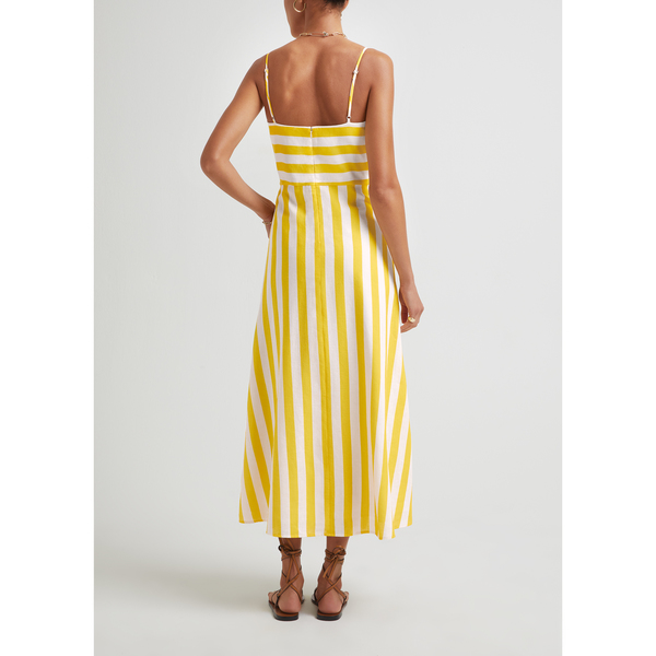 Yellow hot sale striped dress