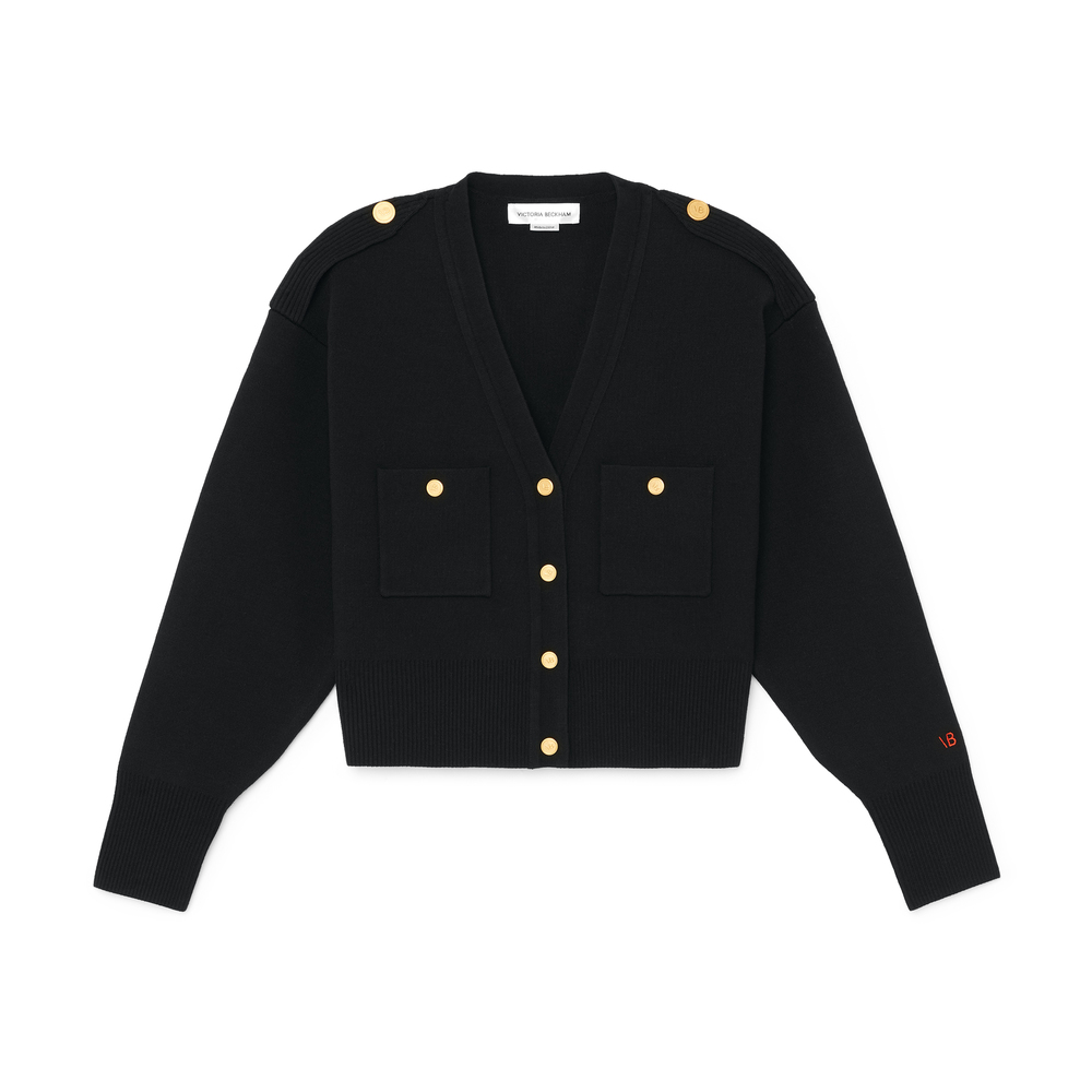 Victoria Beckham round-neck cardigan - Black