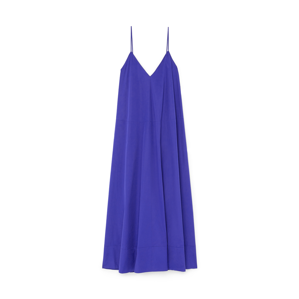 ESSE Strap V Maxi Dress In Cobalt, Size AU12
