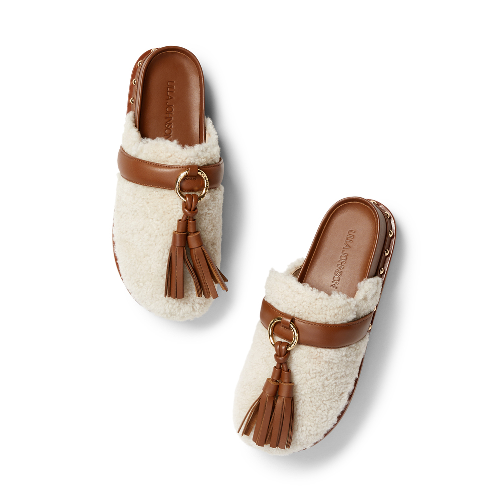 Ulla Johnson Ruby Shearling Slides | goop