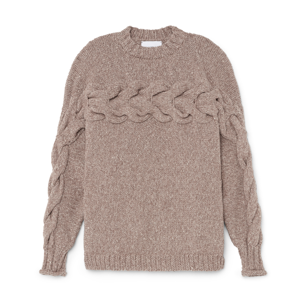 The Knotty Ones Jura Sweater In Brown, Small