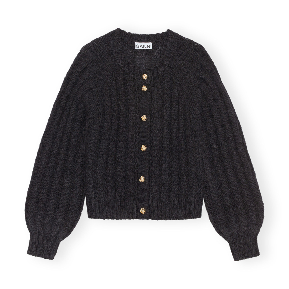 Ganni Mohair Cable Cardigan | goop