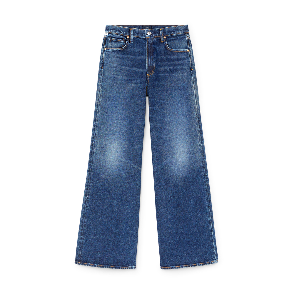 Citizens Of Humanity Paloma Baggy Jeans In Everdeen, Size 24