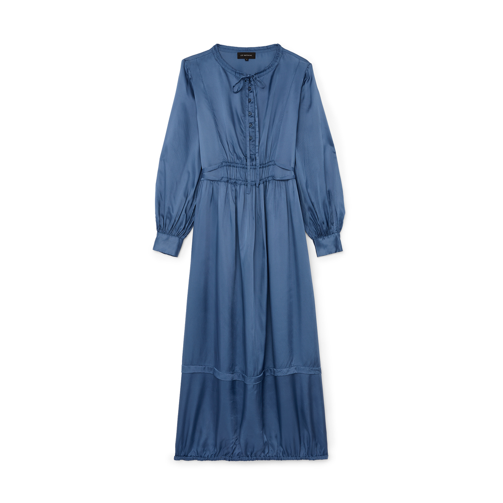 Lee Mathews Agnes Dress In Blue, Size 0