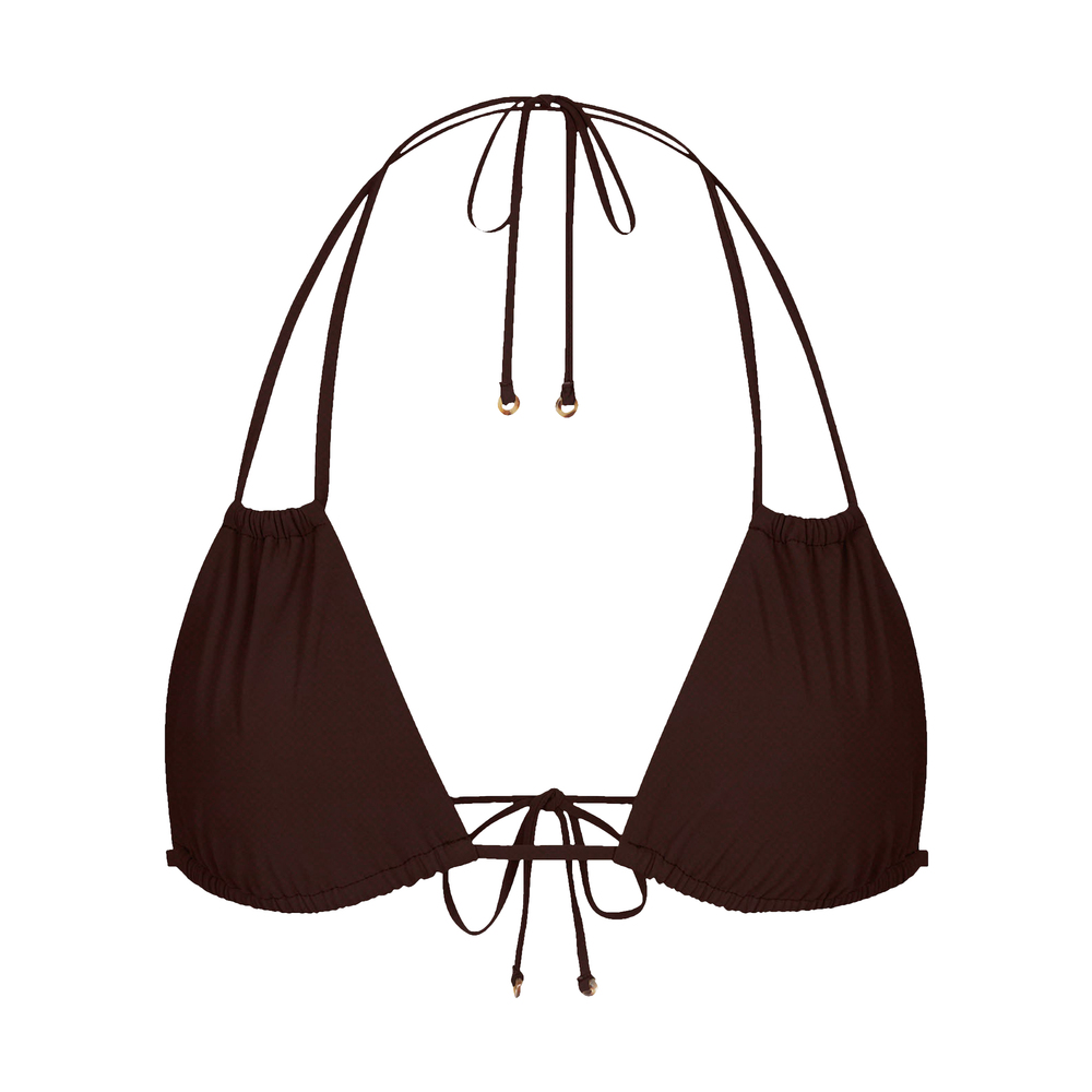 Anemos The Jane Double-String Bikini Top In Espresso, Medium