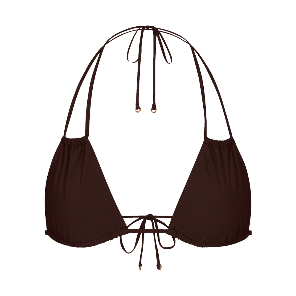 Shop Anemos The Jane Double-string Bikini Top In Espresso