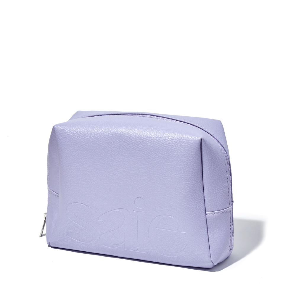 Saie Oversized Makeup Bag In Lilac