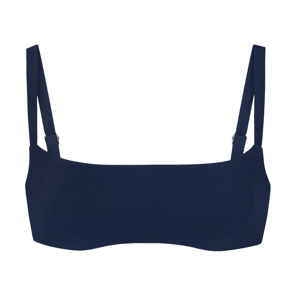Anemos The Square Neck Bikini Top In Navy