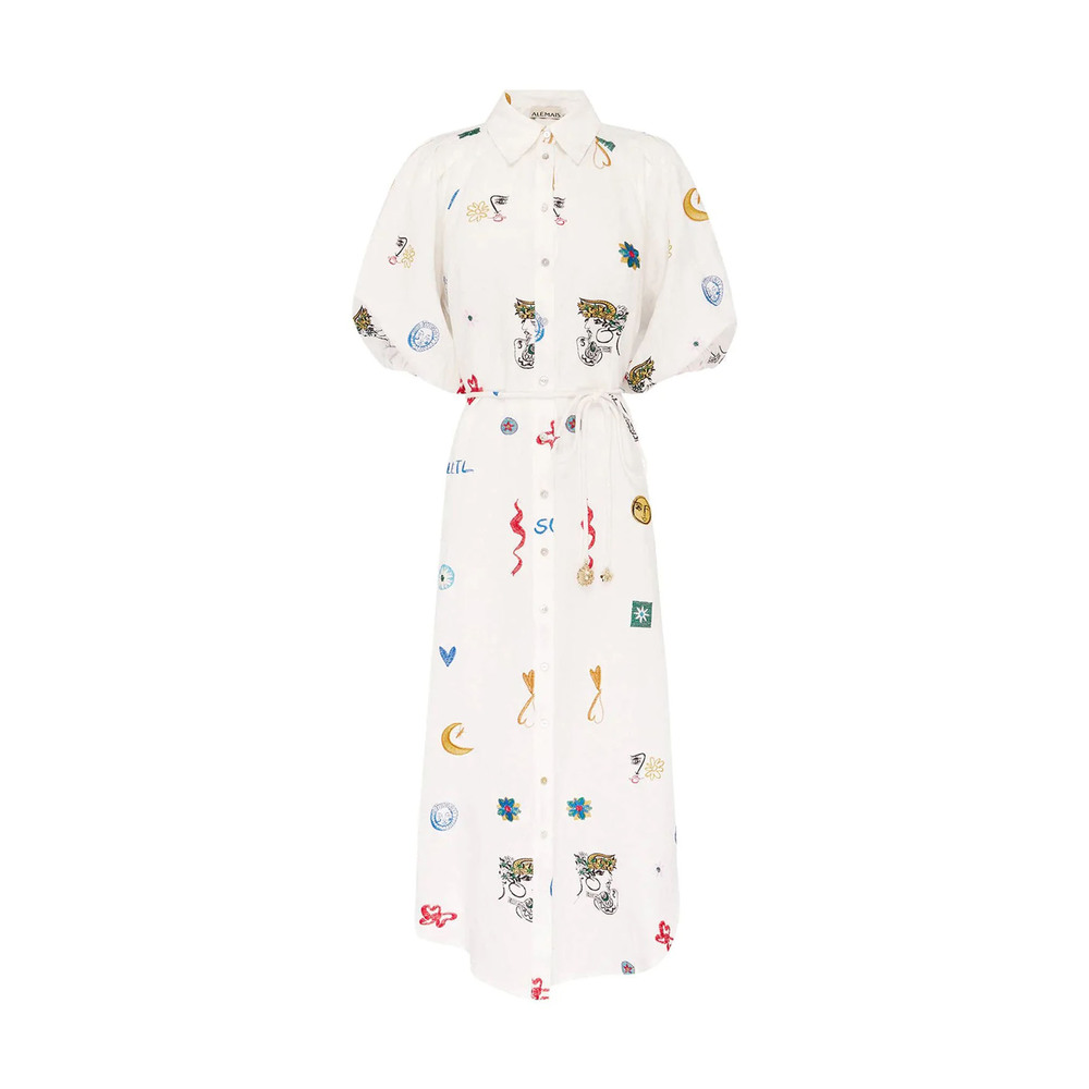 ALEMAIS SOLEIL EMBROIDERED SHIRTDRESS 