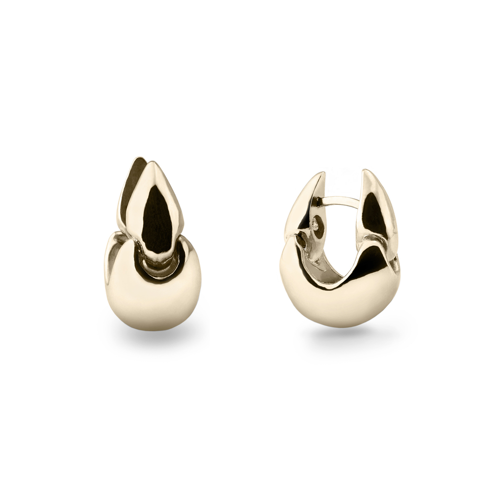 Annika Inez Large Linked Hoops Earring In Gold-plated Sterling Silver