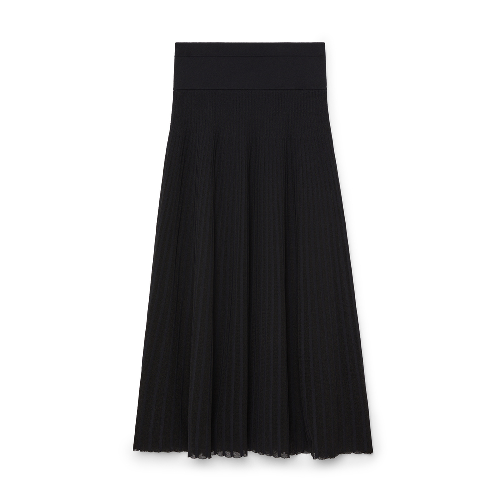 Maria McManus Pleated Skirt In Black, Medium