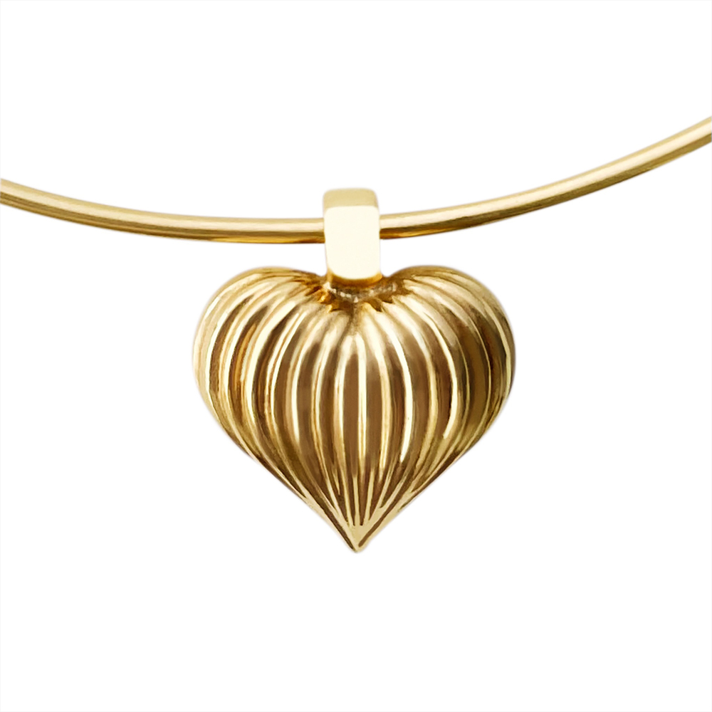 Natalia Pas Jewelry Heart Pendant Necklace In 18K Yellow Gold