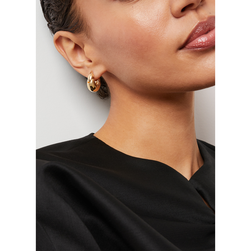 Annika Inez Large Linked Hoops Earring In Gold-Plated Sterling Silver