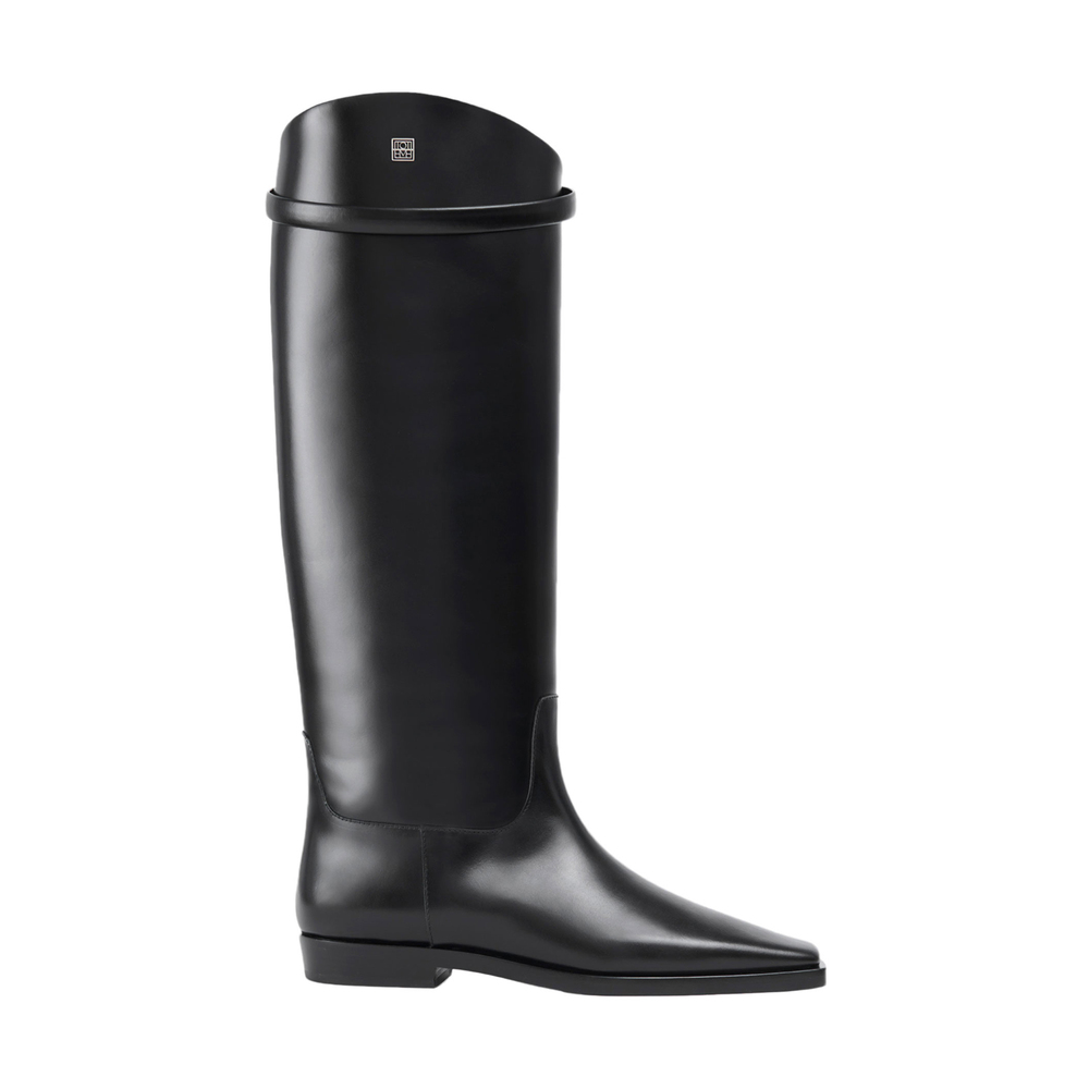 Tot me The Riding Leather Knee Boots In Black ModeSens