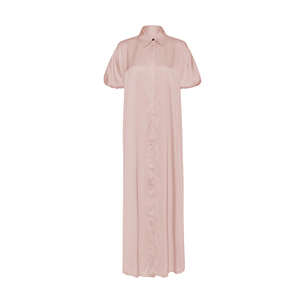 ESSE Opia Short-Sleeve Shirtdress In Pink Champagne, Size AU10