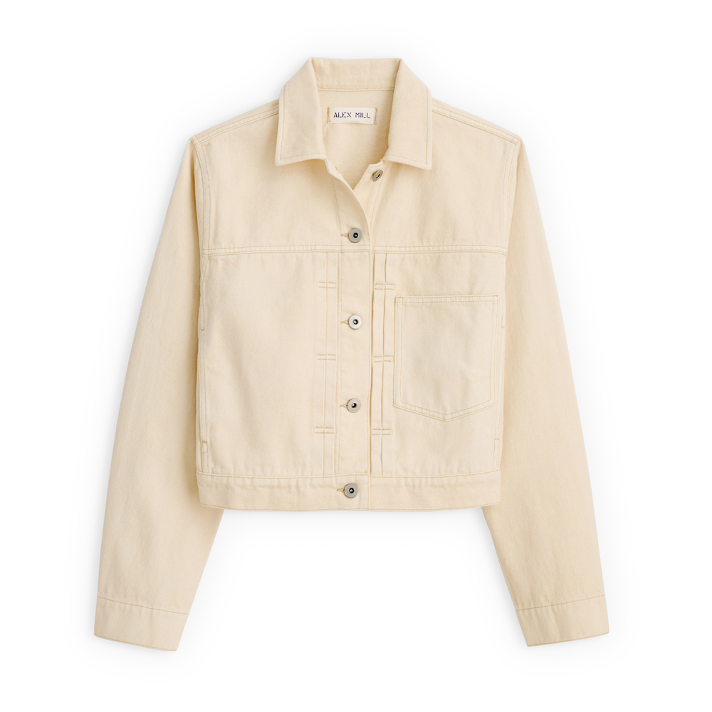 Alex Mill Trucker Jacket In Recycled Denim In Natural