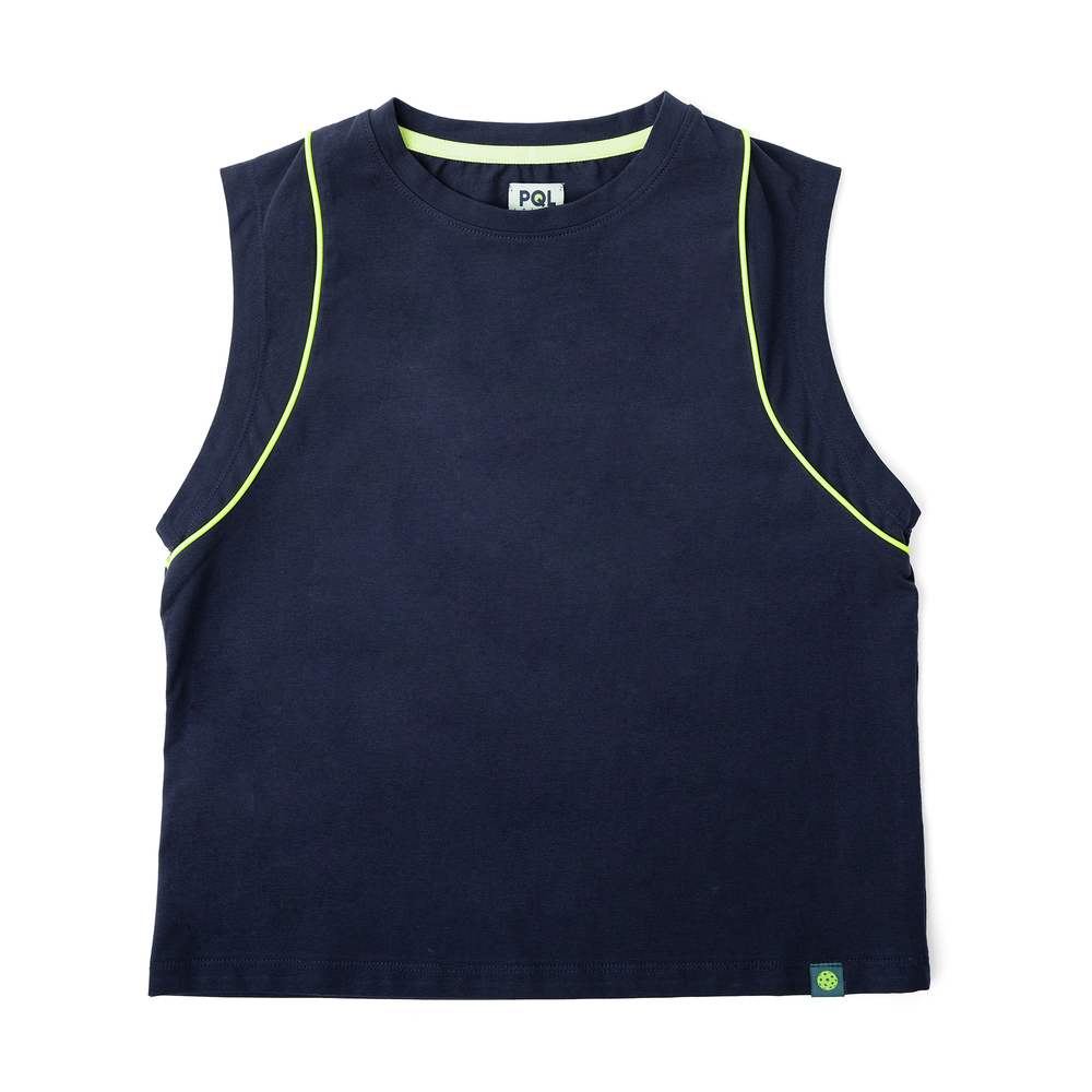 Pql Cropped Court Tank In Navy