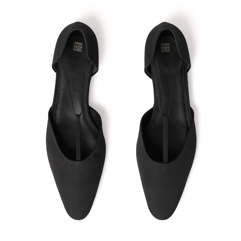 Toteme The T-Strap Flats In Black 200, Size IT 40